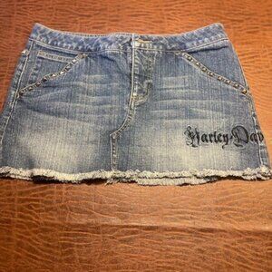Harley Davidson Jean Mini Skirt Size 4
